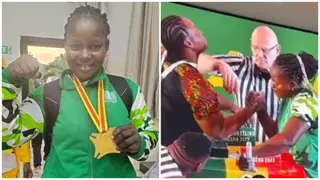 “Don’t Compare Kenke With Akpu”: Reactions As Nigeria Beat Ghana in Arm Wrestling, Video