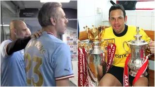 Former Arsenal Keeper Spotted Celebrating With Man City After Premier League Triumph