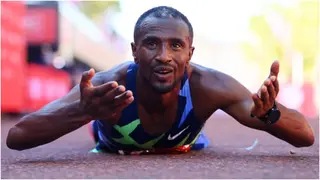 Boston Marathon: Sisay Lemma destroys field, Evans Chebet settles for third