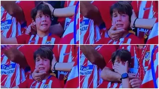 Heartbreaking video shows young Atletico fan shedding tears after dramatic loss to Cadiz
