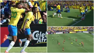 Footage of Sundowns Star Mokoena's Sensational Goal Against Al Ahly Goes Viral, Performs Ronaldo's Celebration