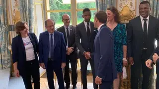 Awesome Video of Cameroon Legend Samuel Eto'o Meeting France President During French Cup Final Drops