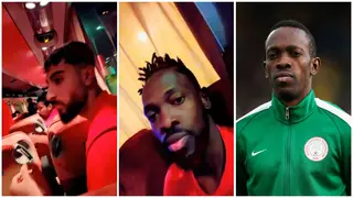 Super Eagles midfielder Ifeanyi Ifeanyi shows off teammates in Iraq as he enjoys Assalamualaikum by Asake