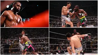 Boxing: Floyd Mayweather Sends Japanese MMA Fighter Mikuru Azakura to the Canvas After Round 2