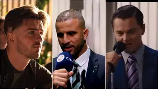 Kyle Walker: Man City use Wolf of Wall street skit to announce right back’s new deal; Video