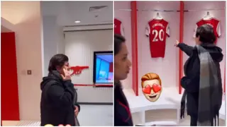 Jorgingo's mum breaks down in tears after spotting midfielder's Arsenal jersey in the dressing room