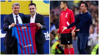 Barcelona president Joan Laporta rallies support for under fire manager Xavi after difficult spell as coach