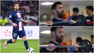 Video showing Messi lifting weights in the gym stuns social media users