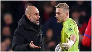 Manchester City boss Pep Guardiola in furious rant with Vicente Guaita after Citizens suffer title blow