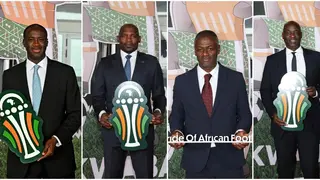 African Football Legends Show High Fashion Sense at 2023 AFCON Draw in Abidjan