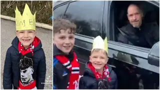 Erik Ten makes the day of two young Manchester United fans