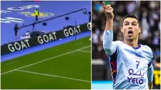 Video: Moment Ronaldo was crowned GOAT ahead of Messi during Riyadh XI vs PSG game emerges