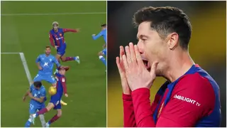 Fans Make Mockery of Robert Lewandowski As Barcelona Striker Tried To Score With His Backside