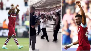Stonebwoy Goes 'Berserk' as he Celebrates Mohammed Kudus' Debut EPL Goal for West Ham: Video