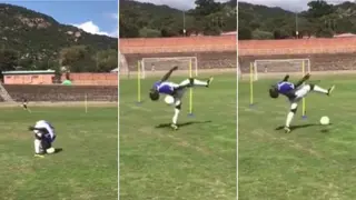 Unknown African footballer invents dazzling, daring and sensational new football skill