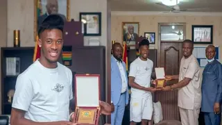 Chelsea's Hudson-Odoi meets sports minister; vows to support sports infrastructure