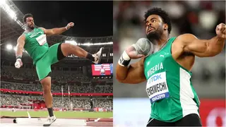 Nigerian Athlete Who Was Spotted Washing His Jersey Fails To Win Medal In Field Event