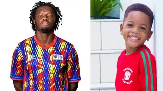 Sulley Muntari’s Son Spotted Watching Father Make His Hearts of Oak Debut