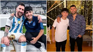 How Messi's presence causes his godson and Aguero's son to shake