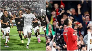 AFCON 2023: Teboho Mokoena pays tribute to Cristiano Ronaldo after scoring free kick vs Morocco