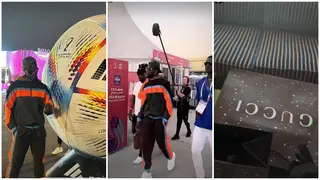 Eyes, cameras on Kizz Daniel as he storms Qatar with Gucci bags for FIFA World Cup Festival performance