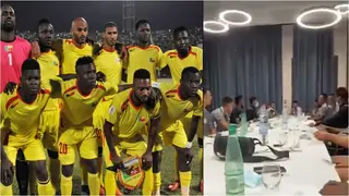 Benin players worship God in popular Yoruba Nigerian christian music ahead of game against Nigeria