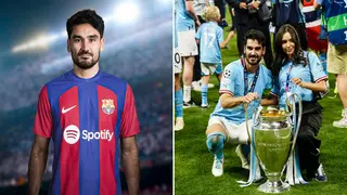 Ilkay Gundogan's wife hits back at claims that she persuaded Manchester City captain to join Barcelona