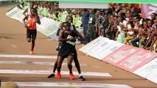 Marathoner awarded KSh 1 million after abandoning race to rescue rival asks Kenyans to build him a church