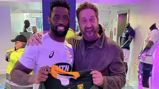 Siya Kolisi Hangs Out with Top Actor Gerard Butler, Gives Fans the Famous Feels