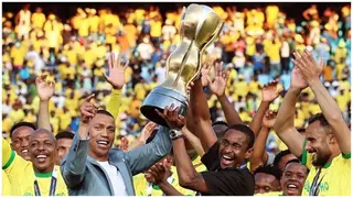 Rulani Mokwena Dedicates Sundowns' Seventh Consecutive DStv Premiership Title to CAF President’s Son