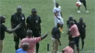 Chaos in Nigerian League as video shows the moment club official handed match referee hot slap