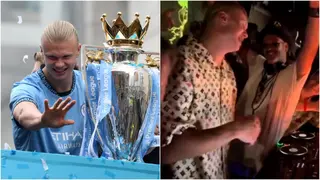 Erling Haaland enjoys wild party in Ibiza as Man City ace briefly turns into a DJ