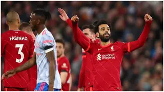 Salah Scores Twice as Liverpool Thump Desperate Man United to Go Top of The Premier League