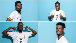 Dazzling photos of Black Stars players during media moment at World Cup emerges