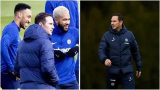 Frank Lampard Moment With Pierre-Emerick Aubameyang During Training Has Chelsea Fans Excited