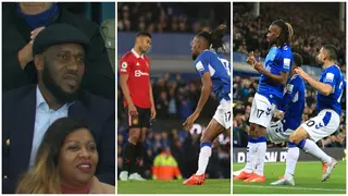 Jay Jay Okocha watches on as Iwobi scores goal of the month contender for Everton against Man Utd