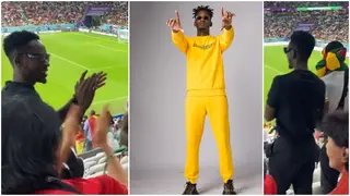 Video of Nigeria music icon Mr Eazi supporting Ghana against South Korea in Qatar emerges
