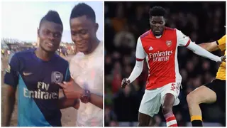 Throwback photo of Partey shows Ghana star is a die-hard Arsenal fan