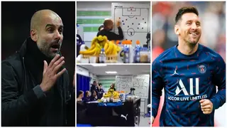 Video of Pep Guardiola Explaining Why Messi Is the GOAT to Man City Players in Emotional Team Talk Emerges