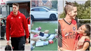 Former Premier League star discards ex's items in garden after she allegedly cheated
