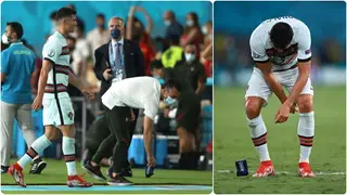 Pictures of Ronaldo slamming Portugal's captain armband on the floor after Belgium's loss surfaces online