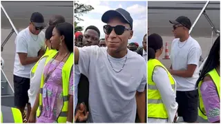 Video: Mbappe Arrives in Cameroon for the First Time, Fans Storm Airport to Meet France Star