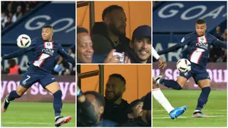 Footage Shows Neymar’s Priceless Reaction to Kylian Mbappe’s Volley As PSG Push for Ligue 1 Glory