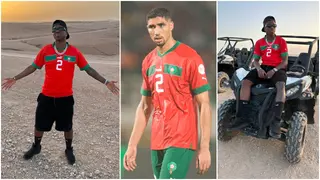 Vinicius Jr: Real Madrid Star Dons Achraf Hakimi’s Jersey As He Holidays in Morocco