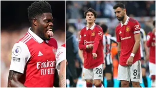 Video: Arsenal midfielder Thomas Partey mocks Man United after the Newcastle defeat