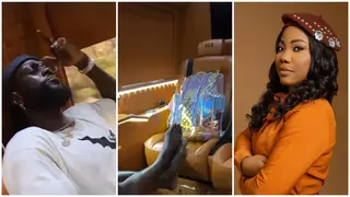 Emmanuel Adebayor in another realm as he sings Mercy Chinwo’s Excess Love in exotic ride