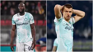 Lukaku Leaves Teammate Dzeko in Stitches with Poor First Touch