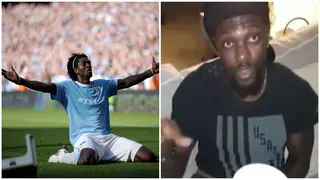 Emmanuel Adebayor Spotted Drinking Garri With Sugar and Milk as Video Breaks Internet