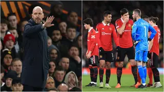 Man United fans blame Erik ten Hag after dramatic 2-2 draw with Sevilla in the Europa League