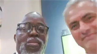 NFF president Amaju Pinnick spotted with Jose Mourinho amid search for new Super Eagles coach